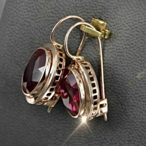 925 Silver Plated Ear Hook Drop Dangle Earrings Cubic Zirconia Simulated