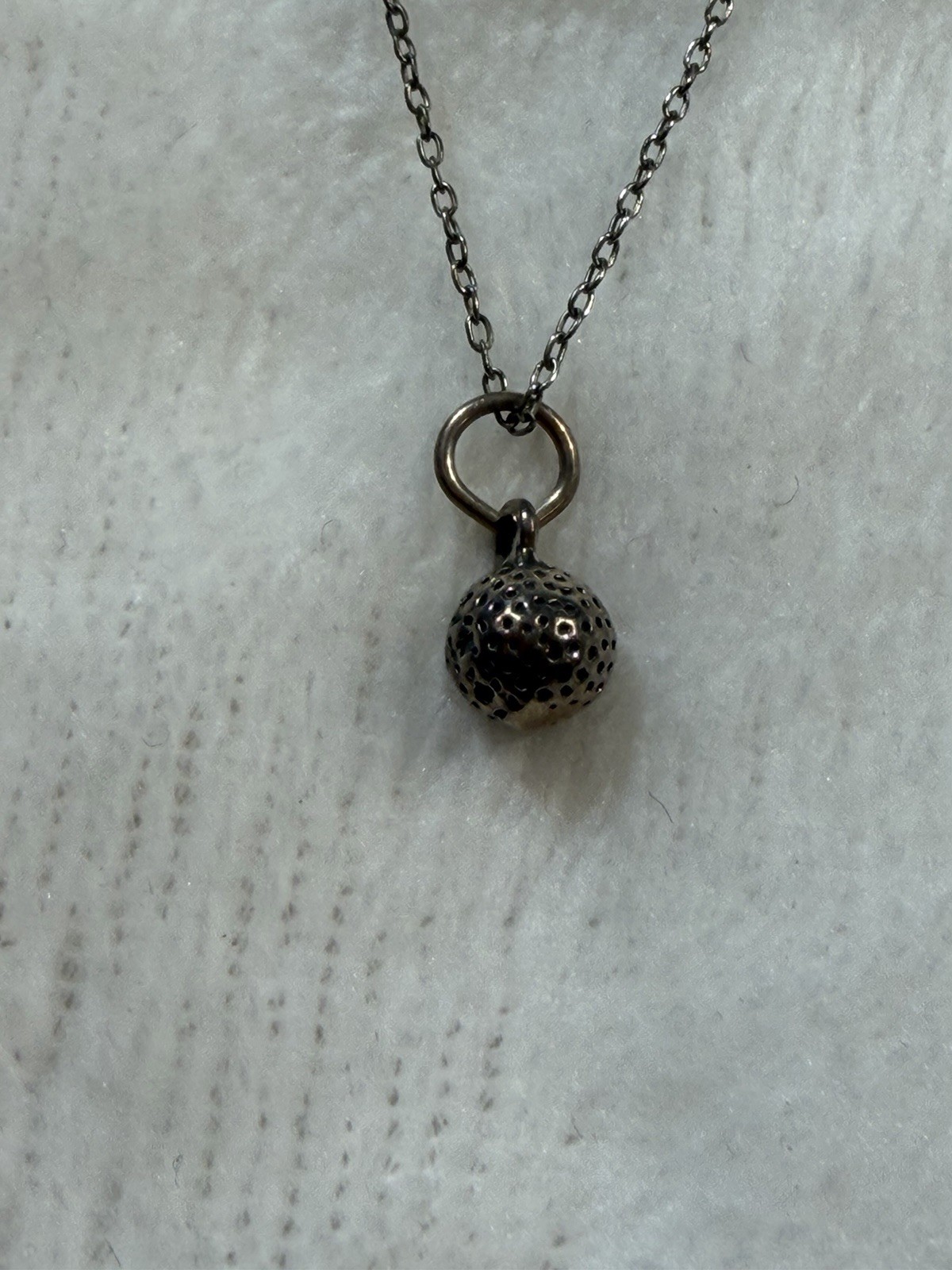 Sterling Silver 925 Golf Ball Charm/pendant Only No Necklace! 6mm