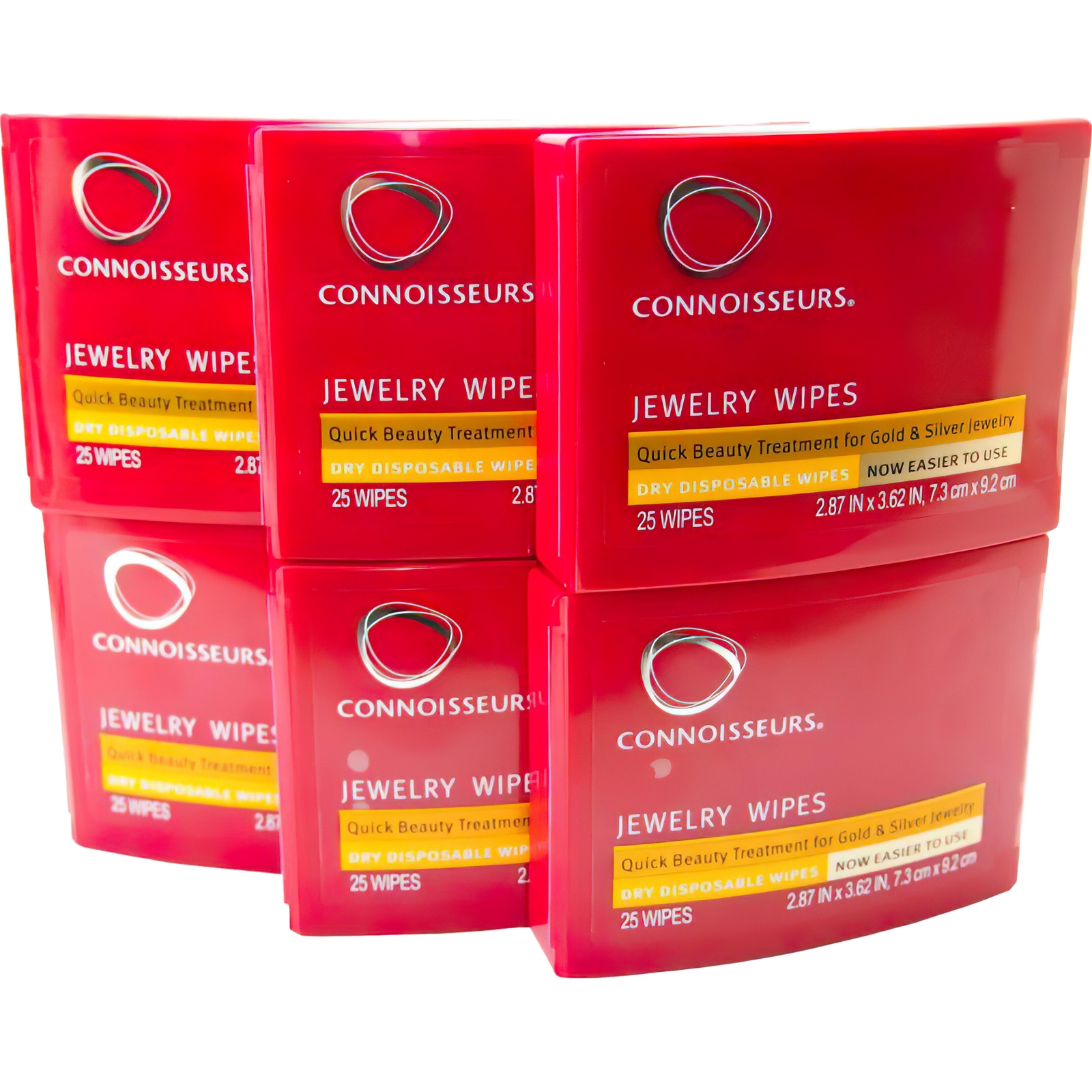 Connoisseurs Jewelry Wipes – 6 Boxes of 25