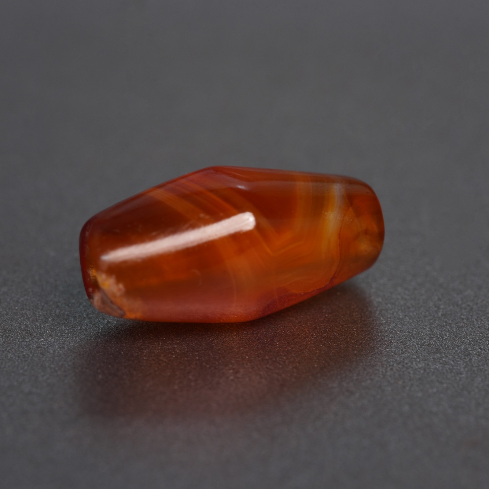 Hand Polished Rare Natural Banded Agate, Vintage Asian Trade Energy Stone 4.9g