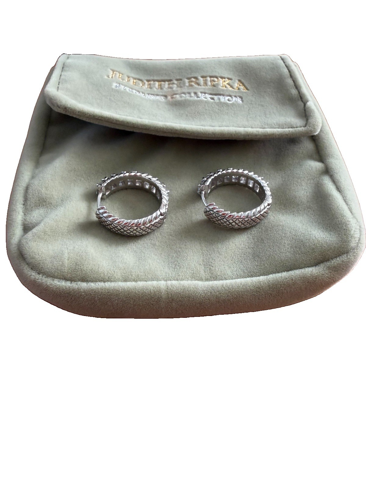 Judith Ripken Cuff And Hoop Earrings Sterling