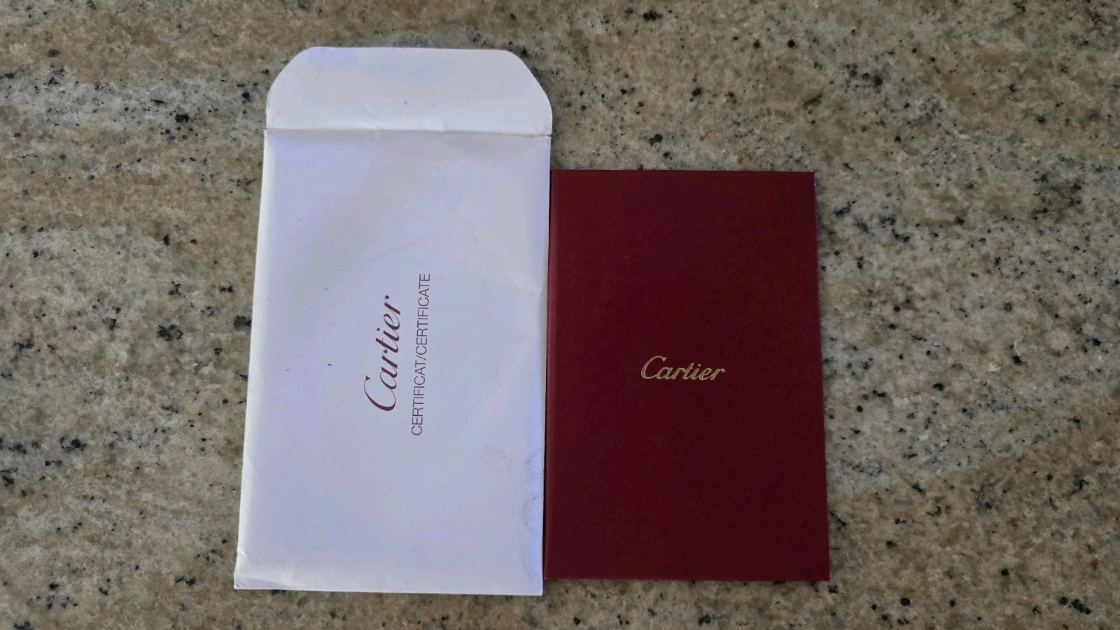 Cartier Guarantee Red Booklet Certificate 18k gold750/1000 platinum