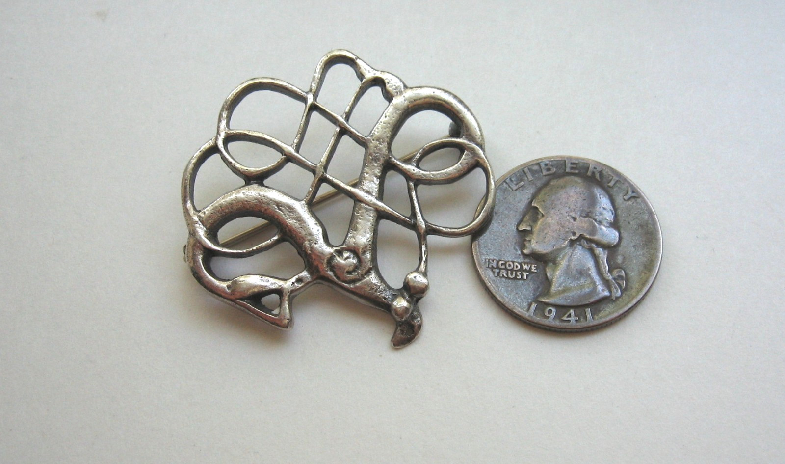 David Andersen Norway Sterling Silver Saga Series Viking Period Copy Brooch Pin