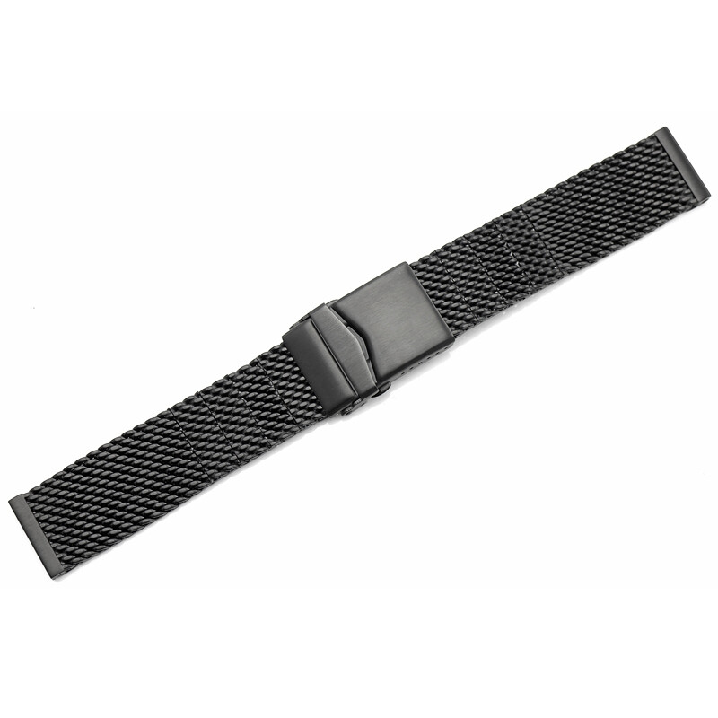 Brushed Solid Stainless Steel Watch Band Strap Shark Mesh Bracelet Quick Release