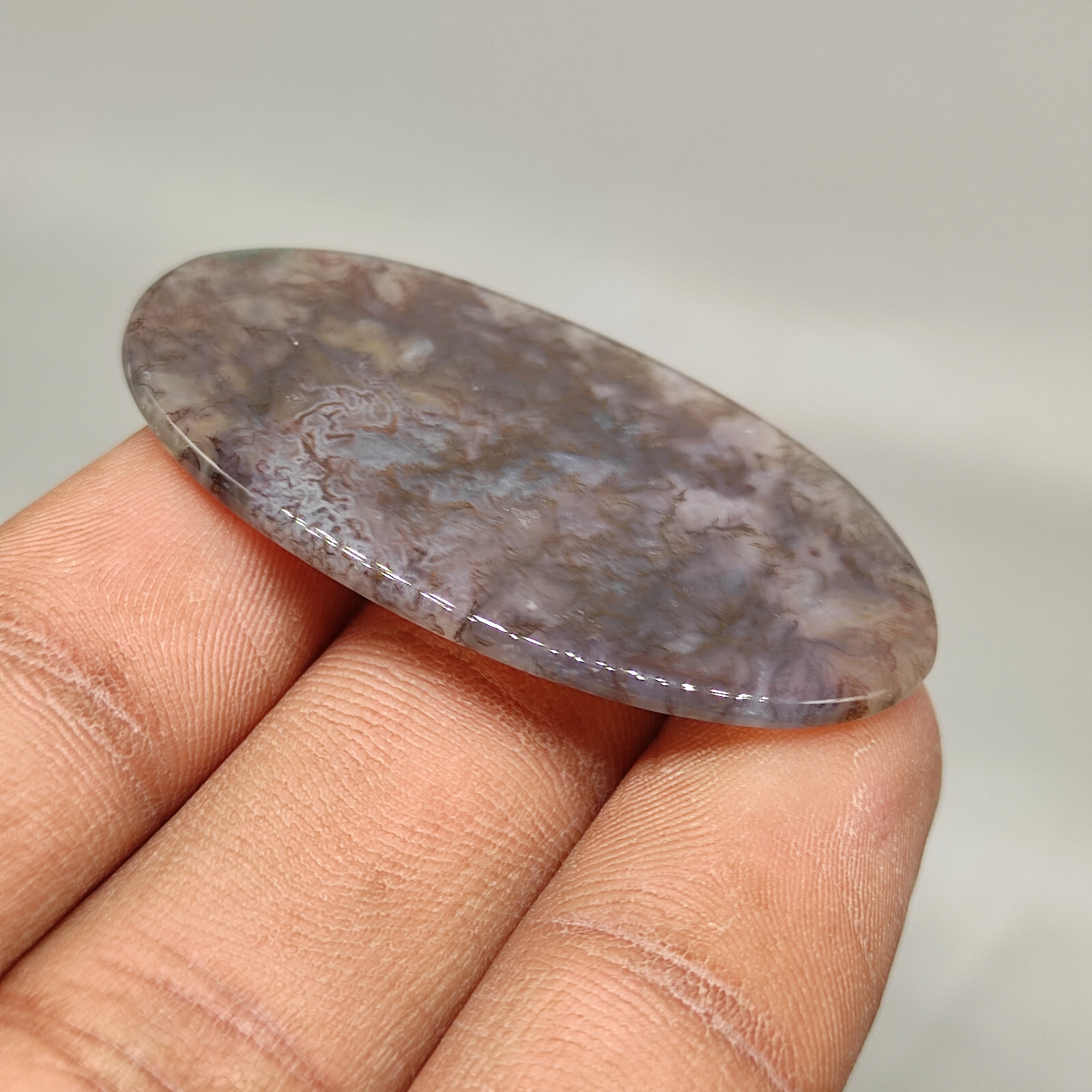 100% Natural red moss agate flatback cabochon moss agate translucent stone G5932