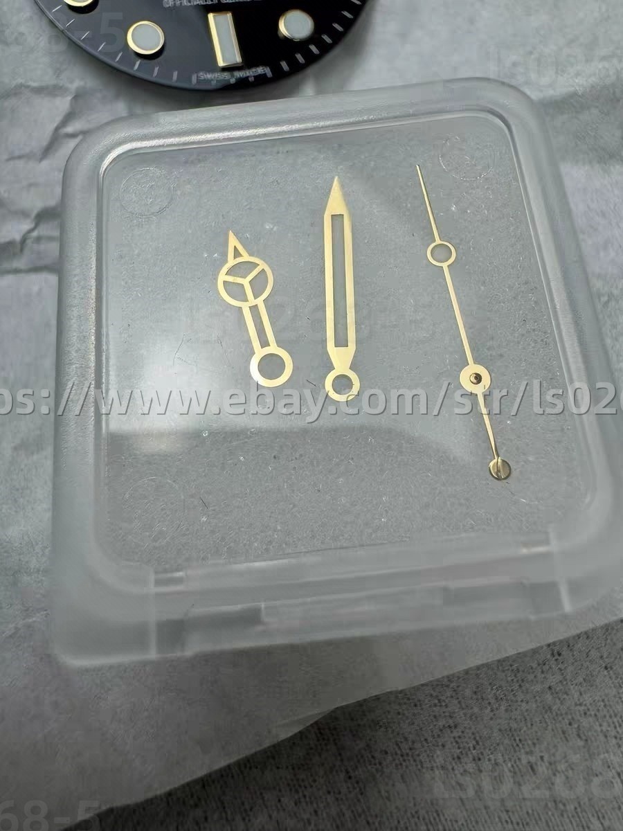 DIY SET for 3135 watch case + dial + hands + Strap sapphire 40mm
