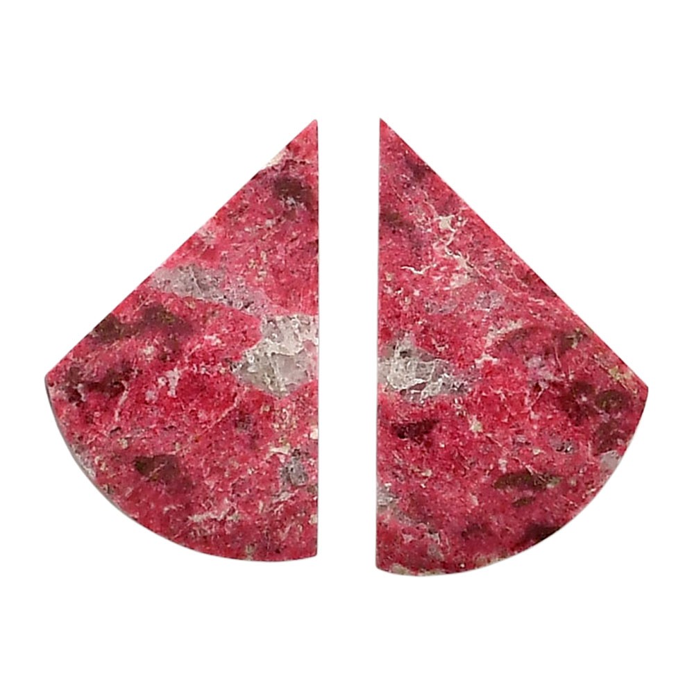 Natural Pink Thulite Pair 17.2×28.5×4.5 mm Fancy Polished Gemstone LS42-04318