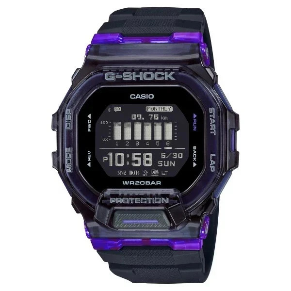 Casio G-Shock GBD-200SM-1A6 Tough Solar G-Squad Bluetooth Fitness Watch New