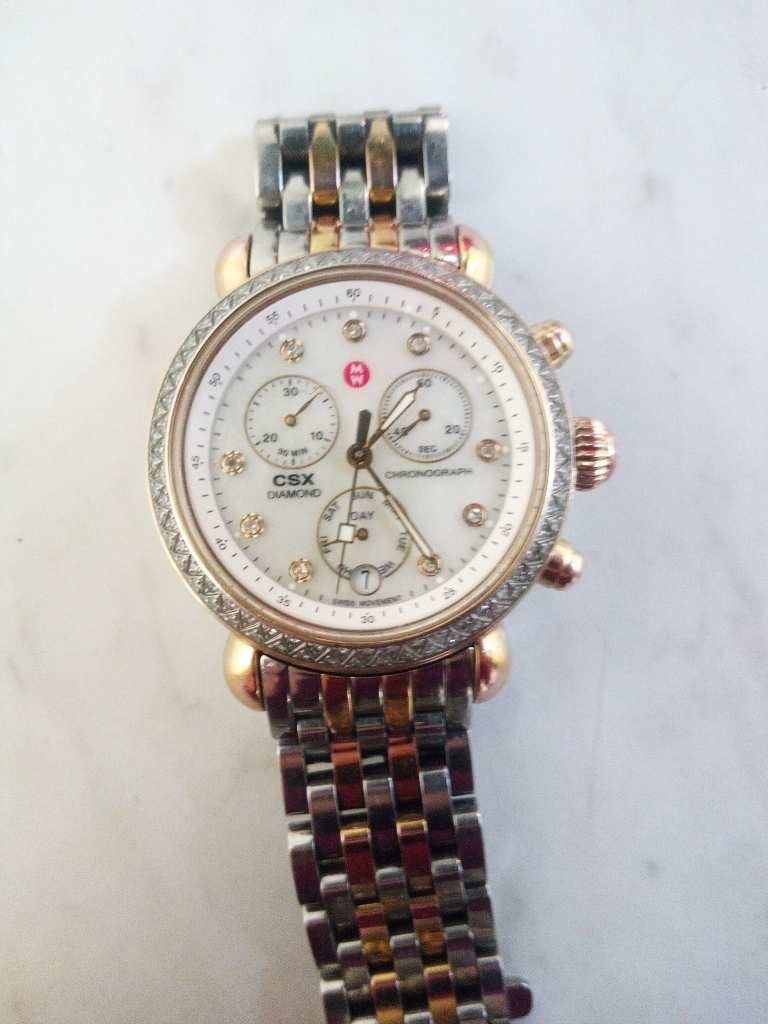 Great Condition Michele MW03M01C5046 CSX 36 Diamond Two Tone Women’s Watch