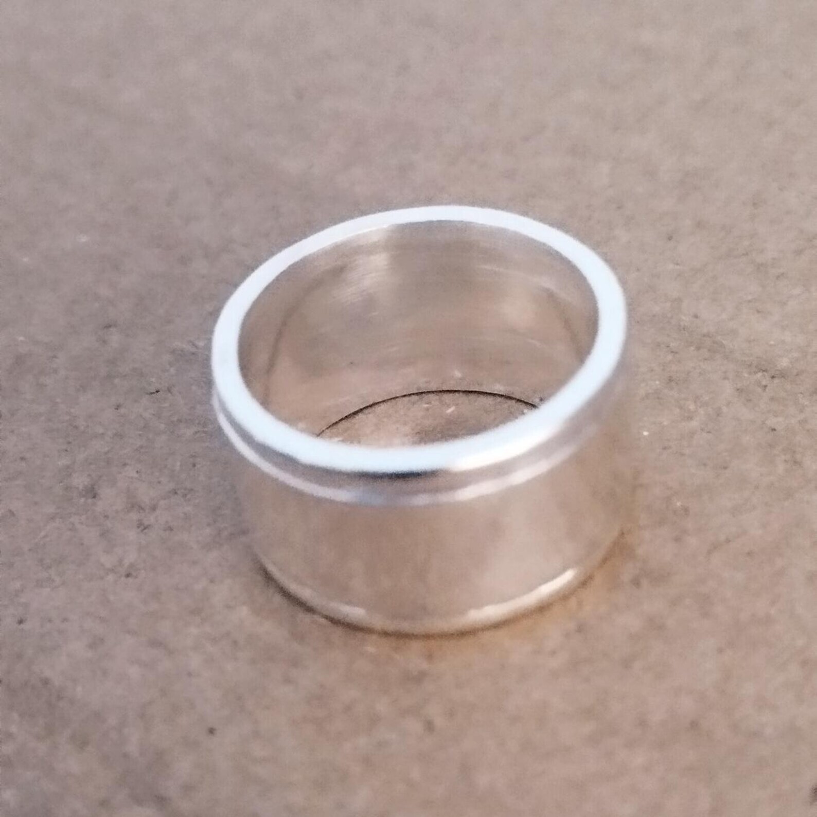 925 Sterling Silver, Solid Silver, Wide Band Ring, Smooth Edges, Unisex