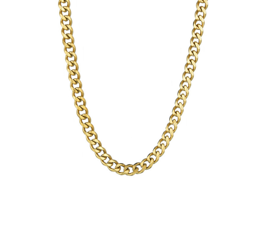 Men Women Gold Silver Stainless Steel 2/3/5/7mm Cuban Curb Chain Necklace 16-36″