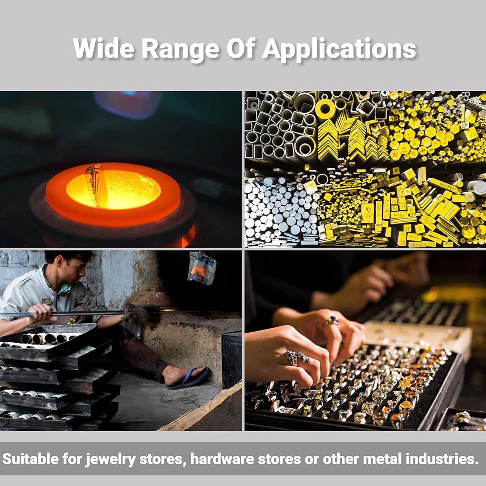 CYSFETENA Sand Casting Sandbox, Aluminum Alloy Jewelry Casting Mold Melting P…