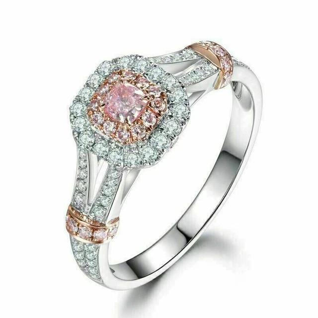 2Ct Round Cut Lab-Created Sapphire Halo Engagement Ring 14K White Gold Plated
