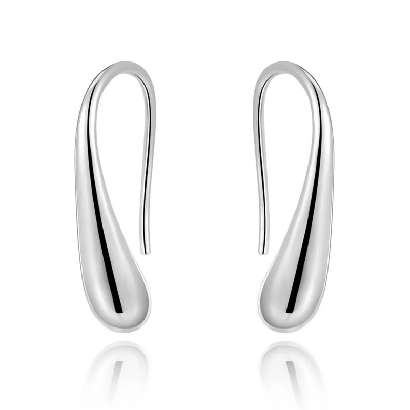 925 Sterling Silver Threader Drop Dangle Hook Earrings teardrop hanging