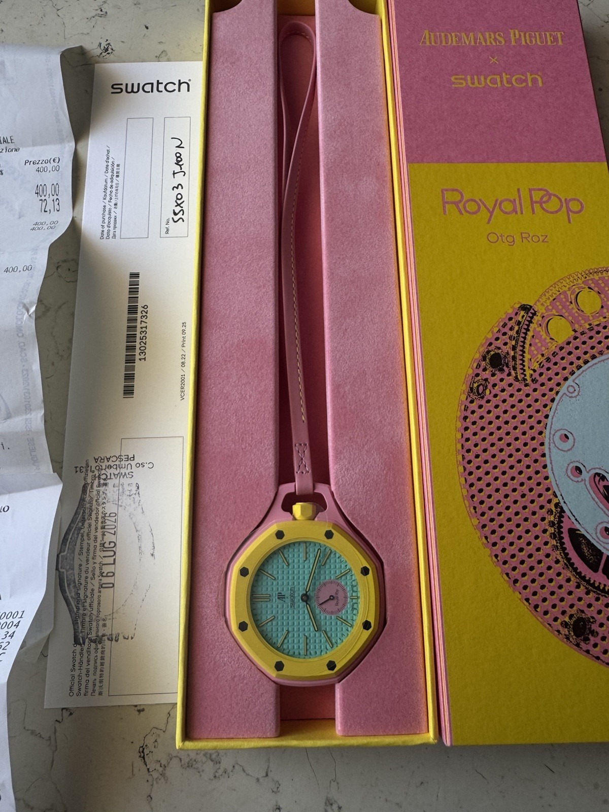 Swatch x Audemars Piguet AP Bioceramic Royal Pop Soap Otg Pink SSX03J100N