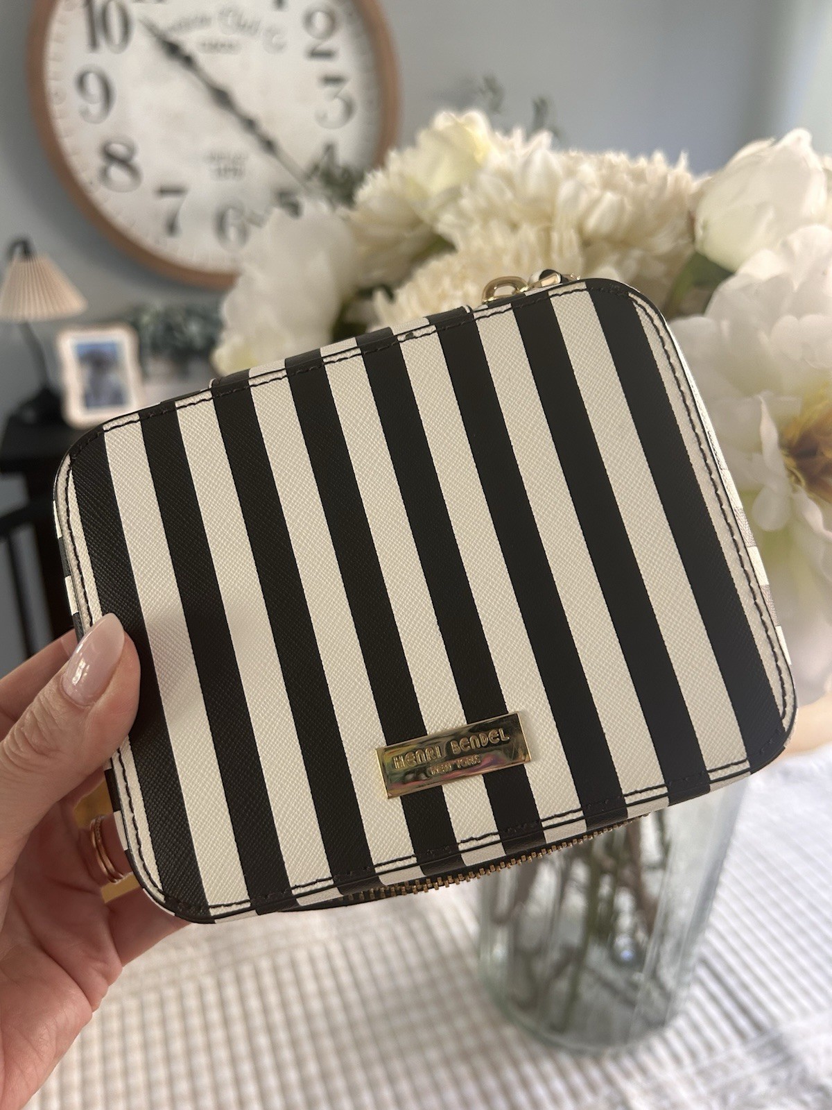 Henry Bendel Jewelry Box Zippered Stripe
