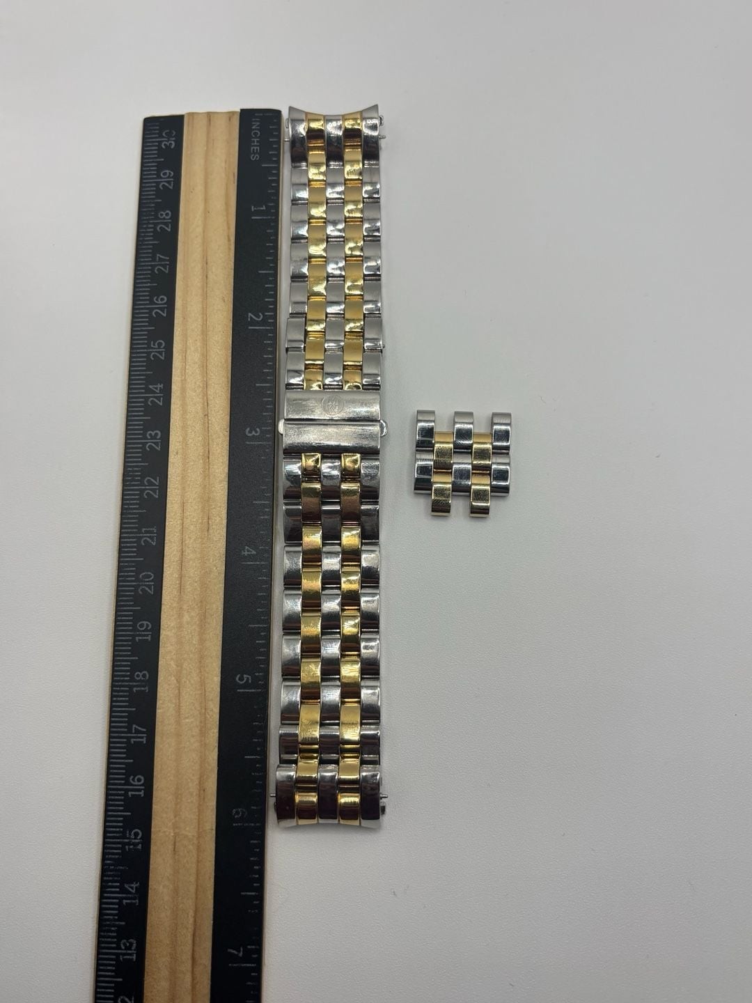 Michele Deco Two-Tone 18K Gold-Plated 7-Link Replacement Watch Bracelet
