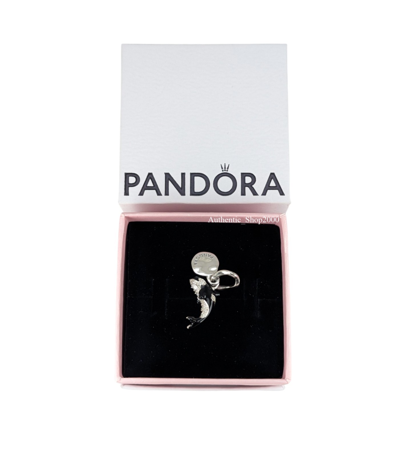 New 100% Authentic PANDORA 925 Ale Free As The Ocean Orca Whale Charm 794683C01