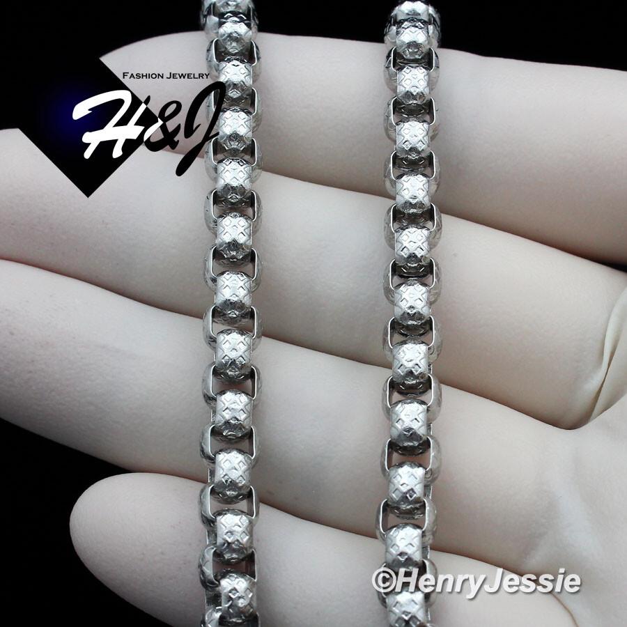 18-40″MEN Stainless Steel 5.5mm Silver Diamond Cut Box Link Chain Necklace*N163