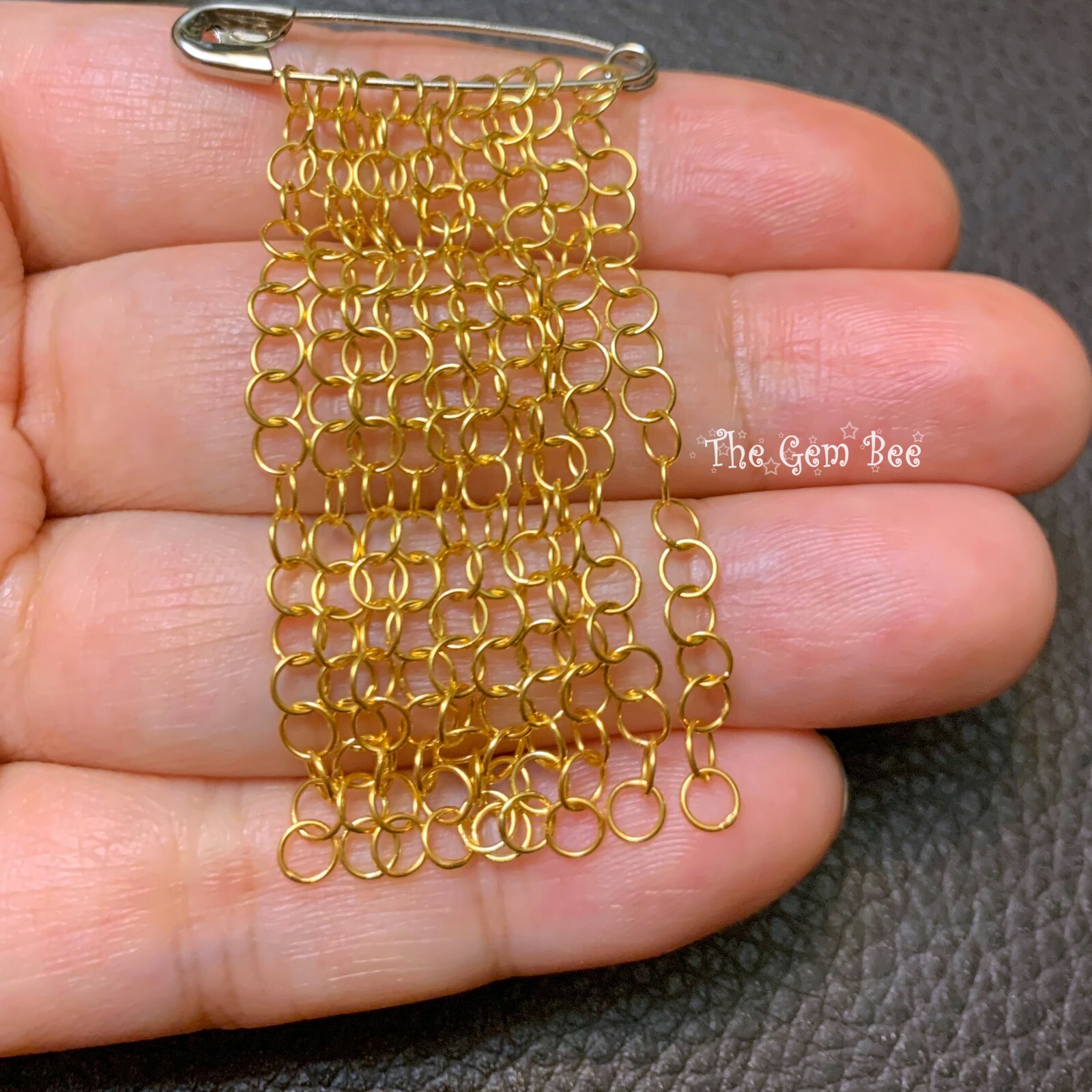 3.5mm 18k Solid Yellow Gold Simple Round Cable Chain Extender 2 INCH Length