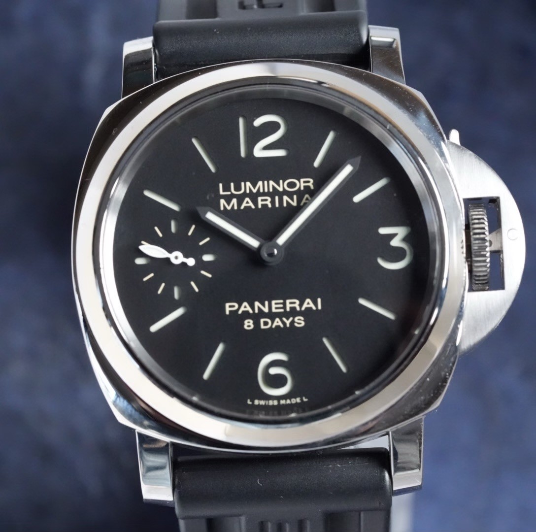 Panerai Luminor Marina Men’s Black Watch with Rubber Strap – PAM00510