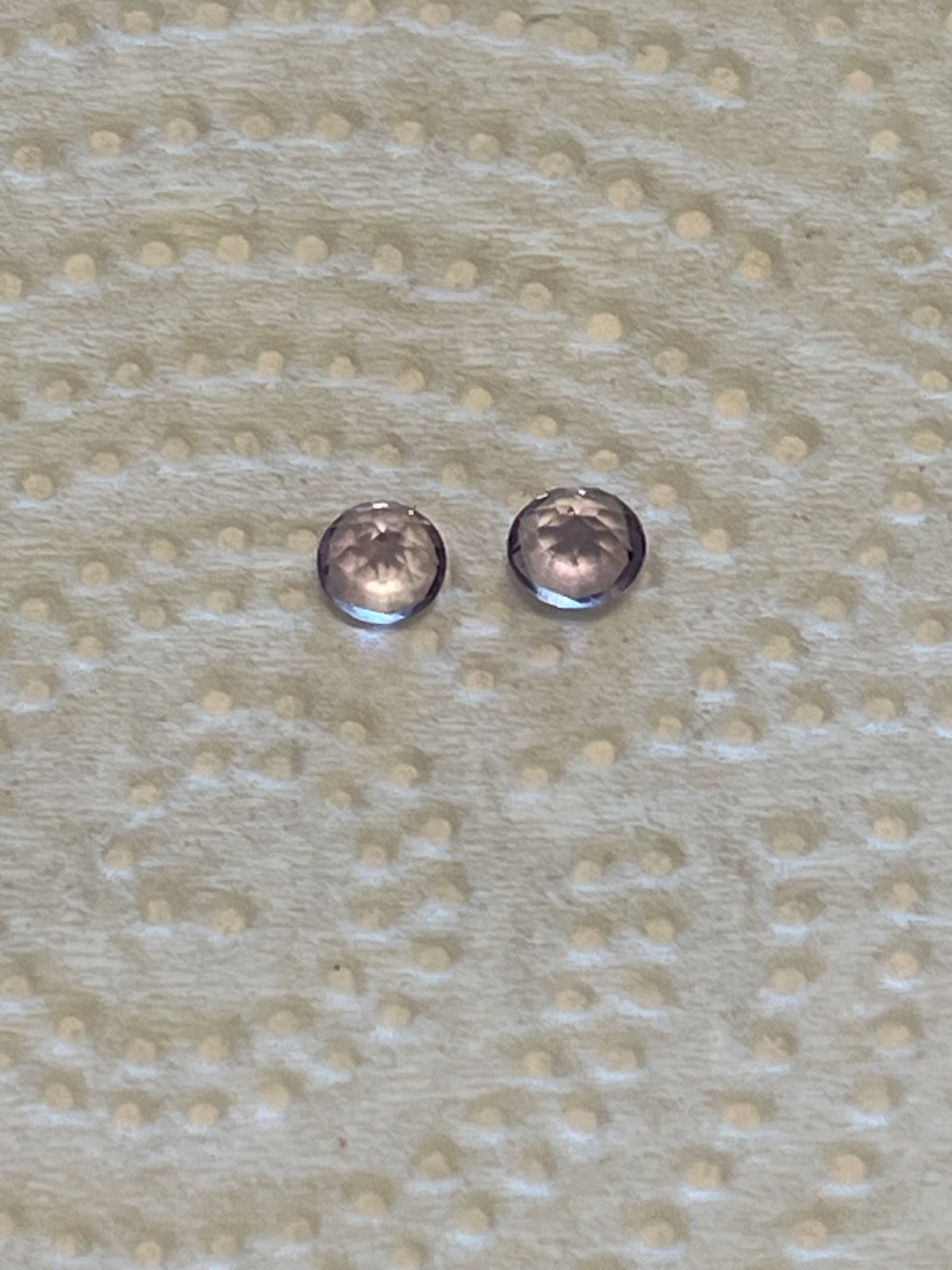Two Natural 5mm round Amethyst-Not heat treated or enhanced