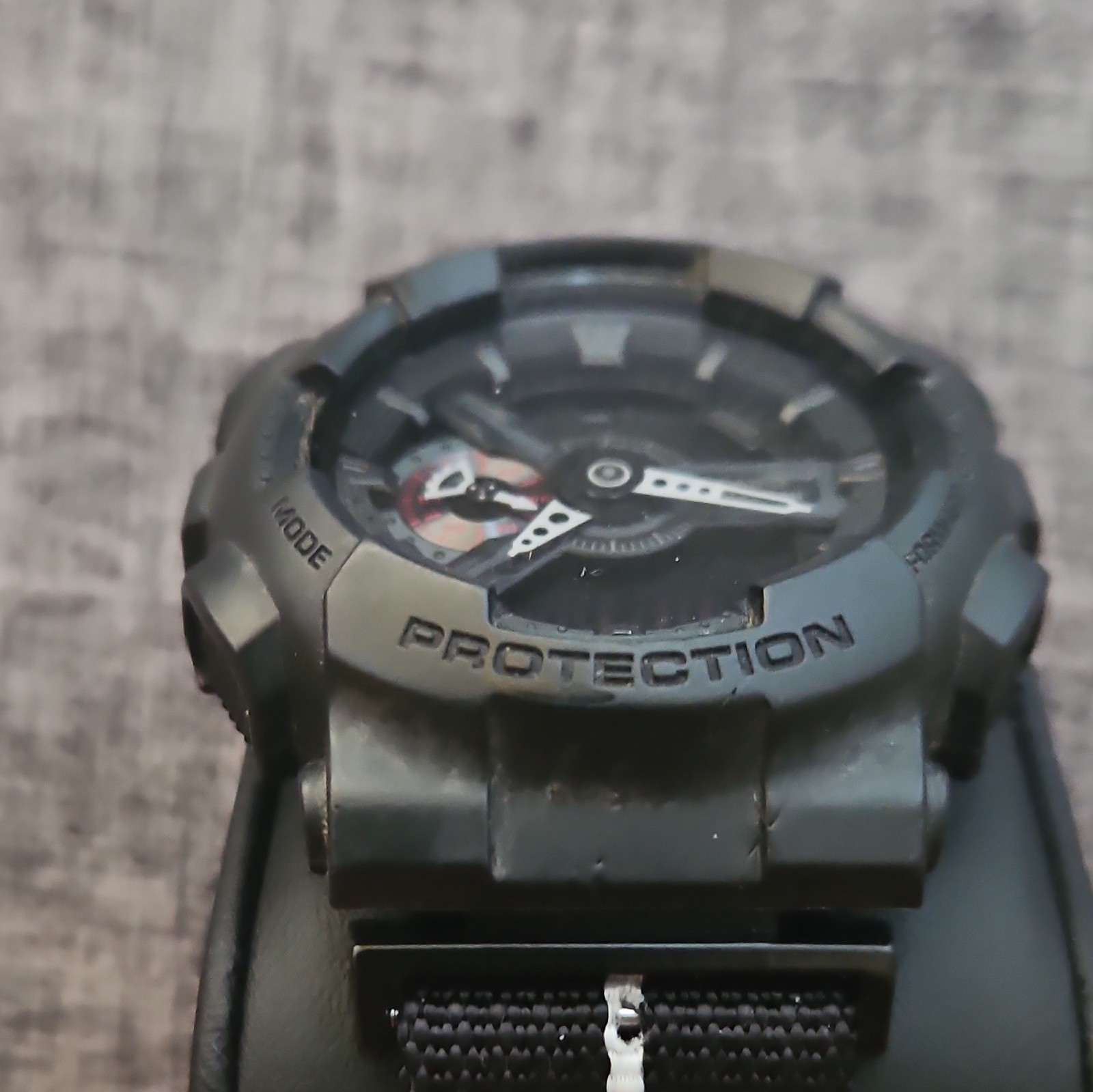Casio G-SHOCK Analog/Digital 200m Black Case, Jays And Kays Adapter- Nylon Strap