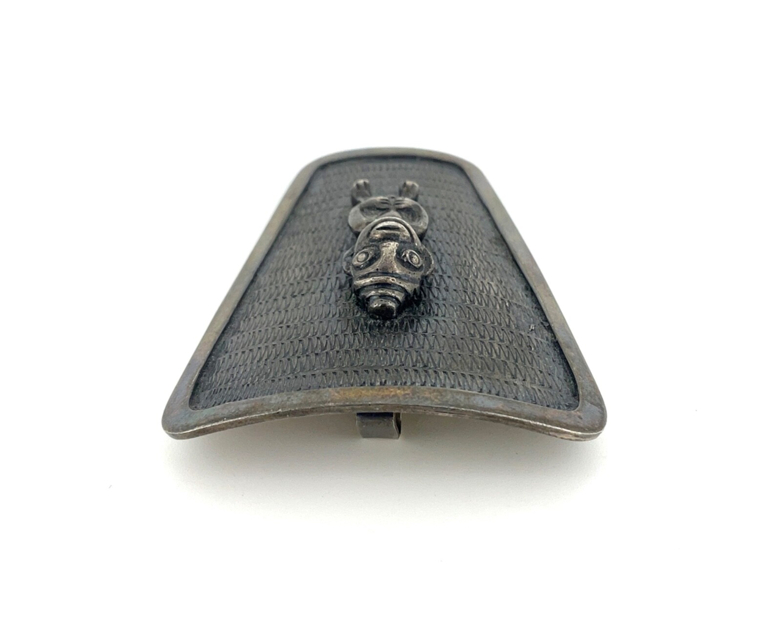 Vintage Peru MML Signed Sterling Silver Indigenous Man Pendant / Brooch Pin 2.4”