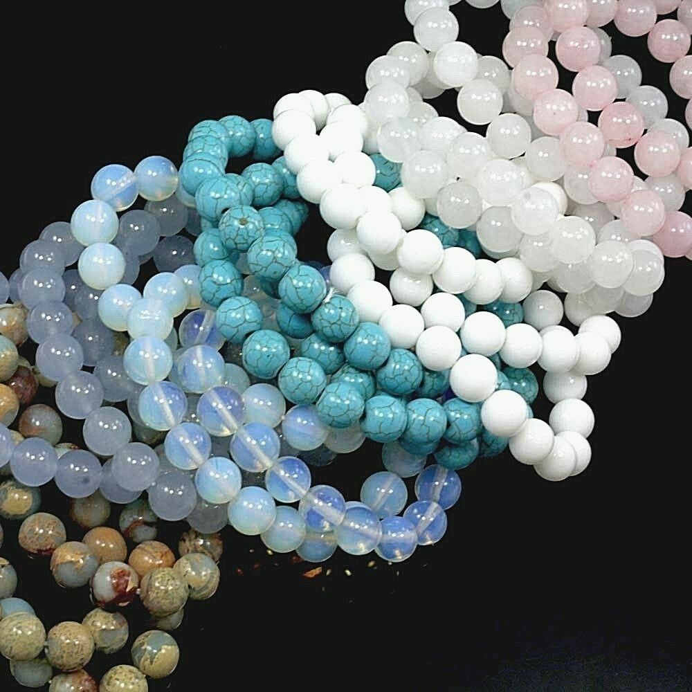 8MM Bead Handmade Natural Gemstone Balance Bracelet Round Healing Beautiful 7.5″