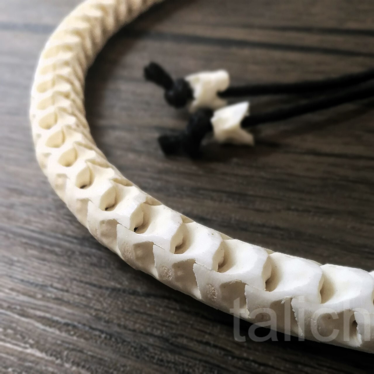 Real Snake Vertebrates Bone Hand Braided Necklace White Adjustable Unisex Cool