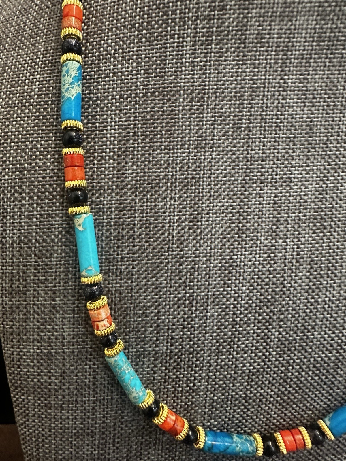 Turquoise & Jasper Beaded Necklace – Handcrafted Women’s Jewelry