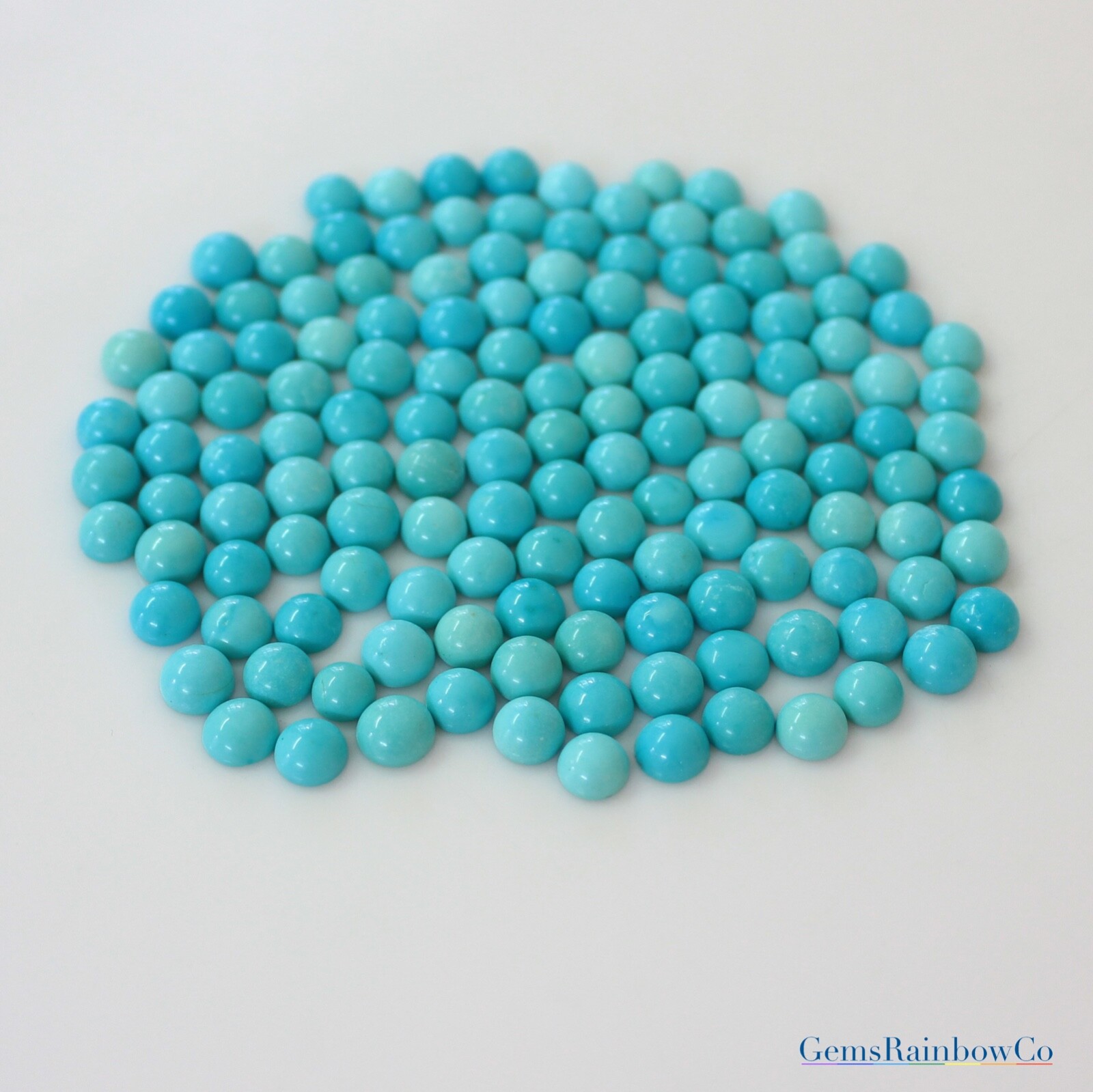 Turquoise Round Blue cabochon 5/6/7 mm Natural Sleeping Beauty, Arizona Mines
