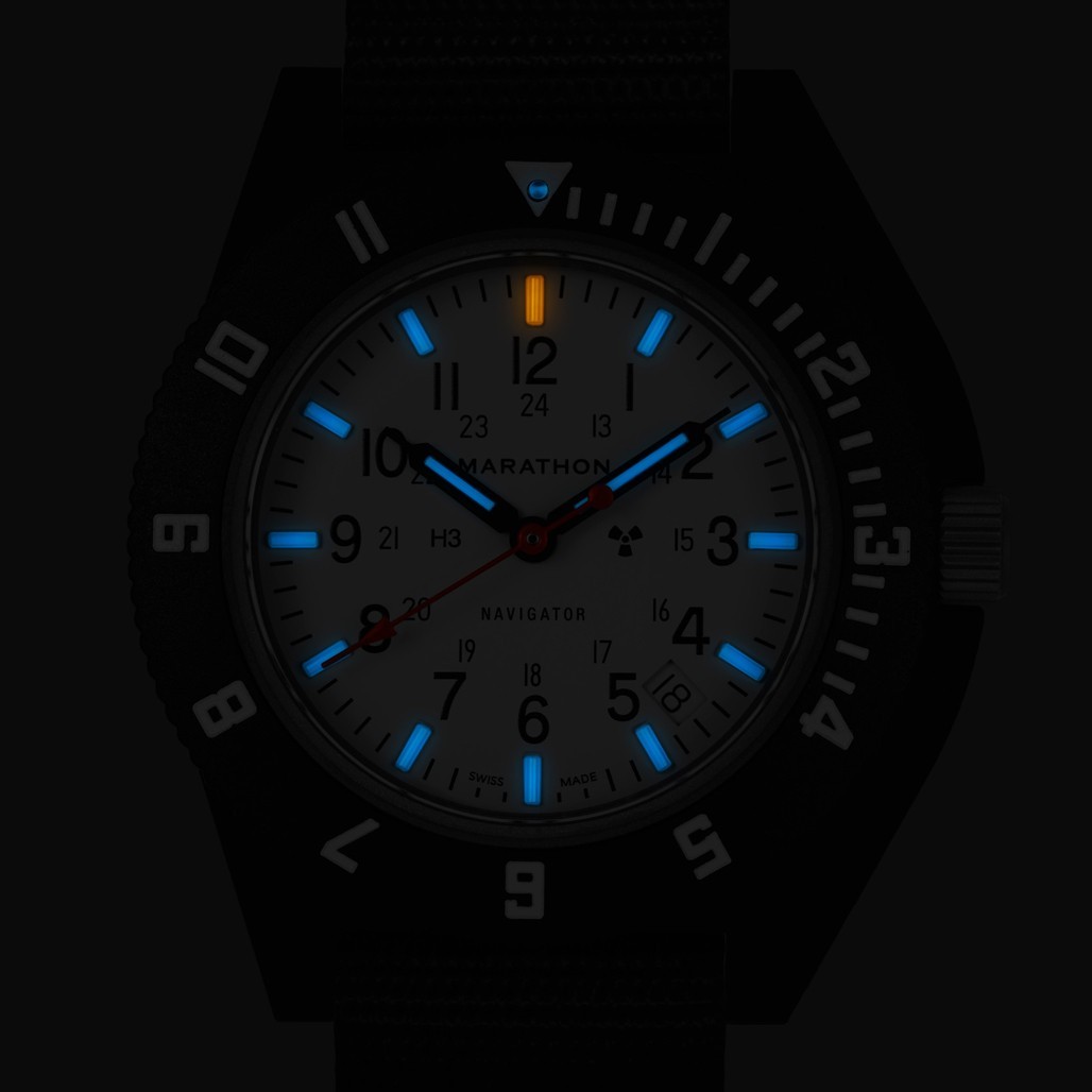 Marathon Navigator x Islander Ltd Edition # 38/250 WHITE Dial BLUE/ORANGE tubes