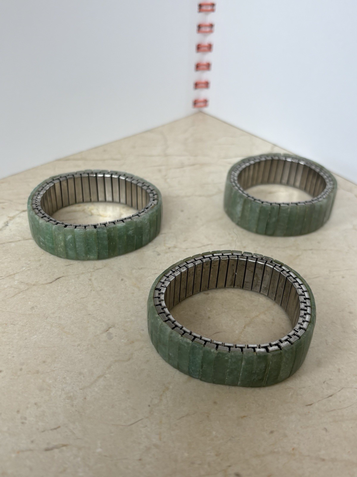 Jade Bracelet Band, No Closure, Stretch Link Style (priced each, have 3 to sell)