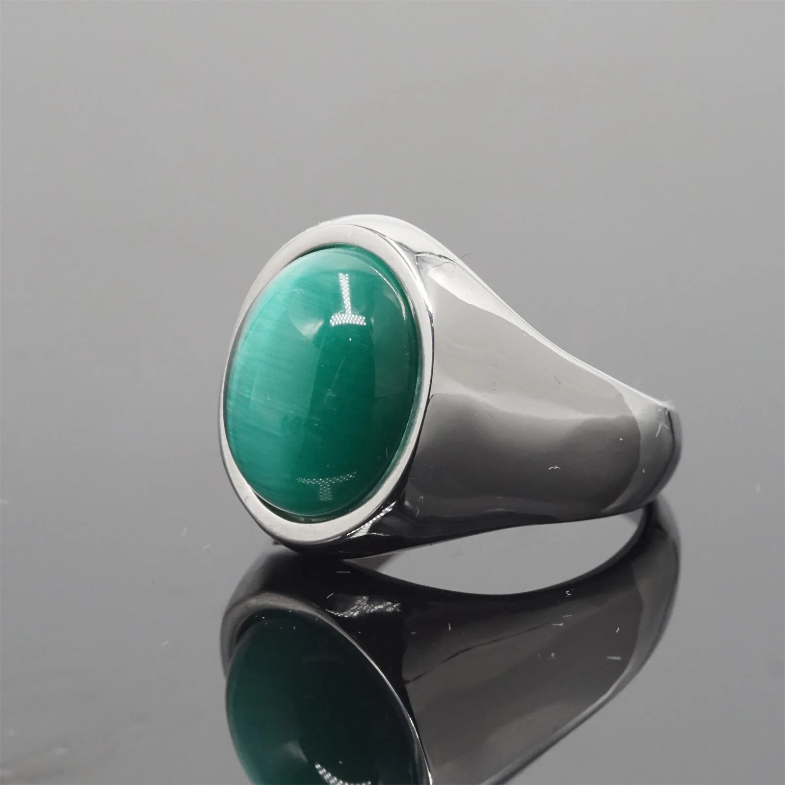 Multi Color Stone Vintage Stainless Steel Fashion Trendy Rings Size 7-12