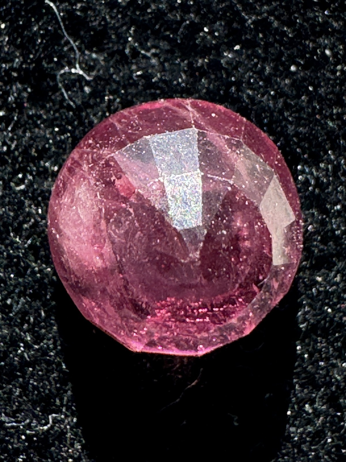 Dark Red RUBY. 7.8 mm Round, Slight Inclusion. 3.45 Carats. Free Shipping