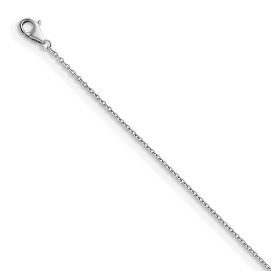1.3mm Platinum PT950 Solid Round Cable Chain Necklace 16″ 18″ 20″ 24″ 30″