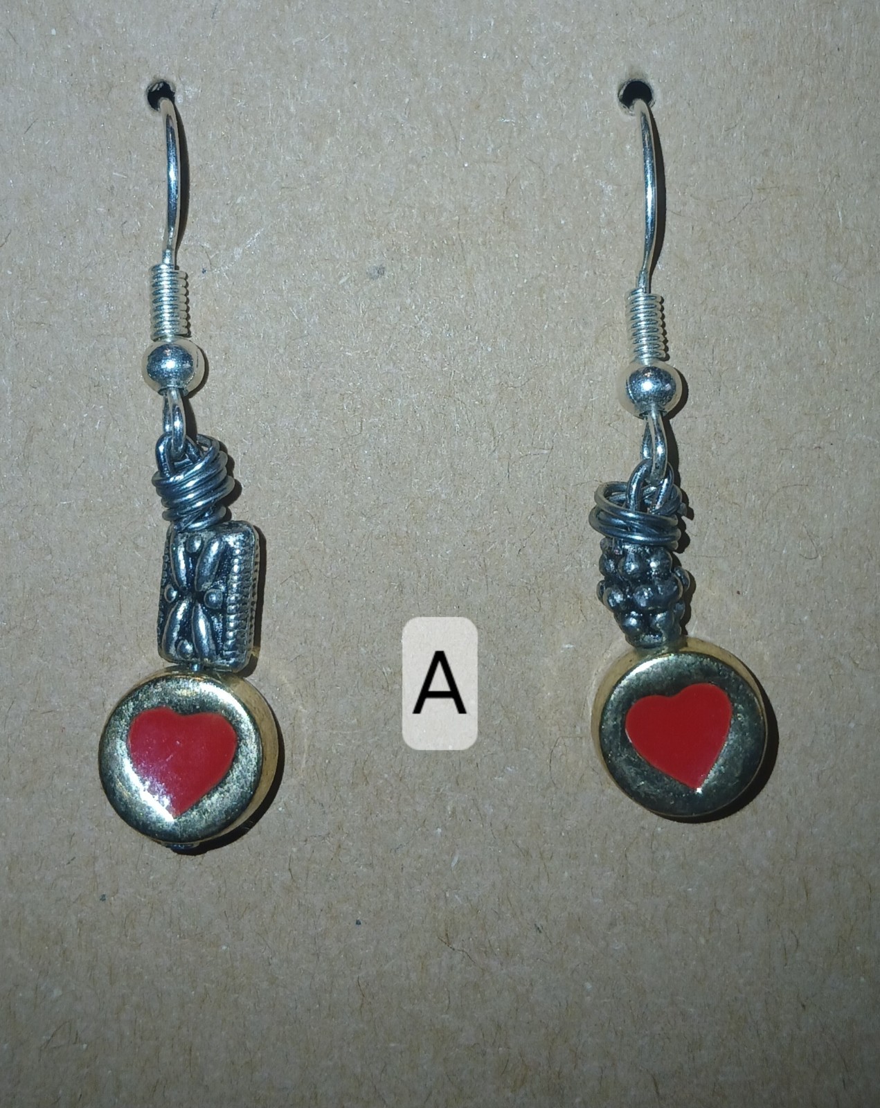 BUYER CHOOSES ONE(A, B, C, D, or E) Handmade Earrings Can do lot discount. (#33)