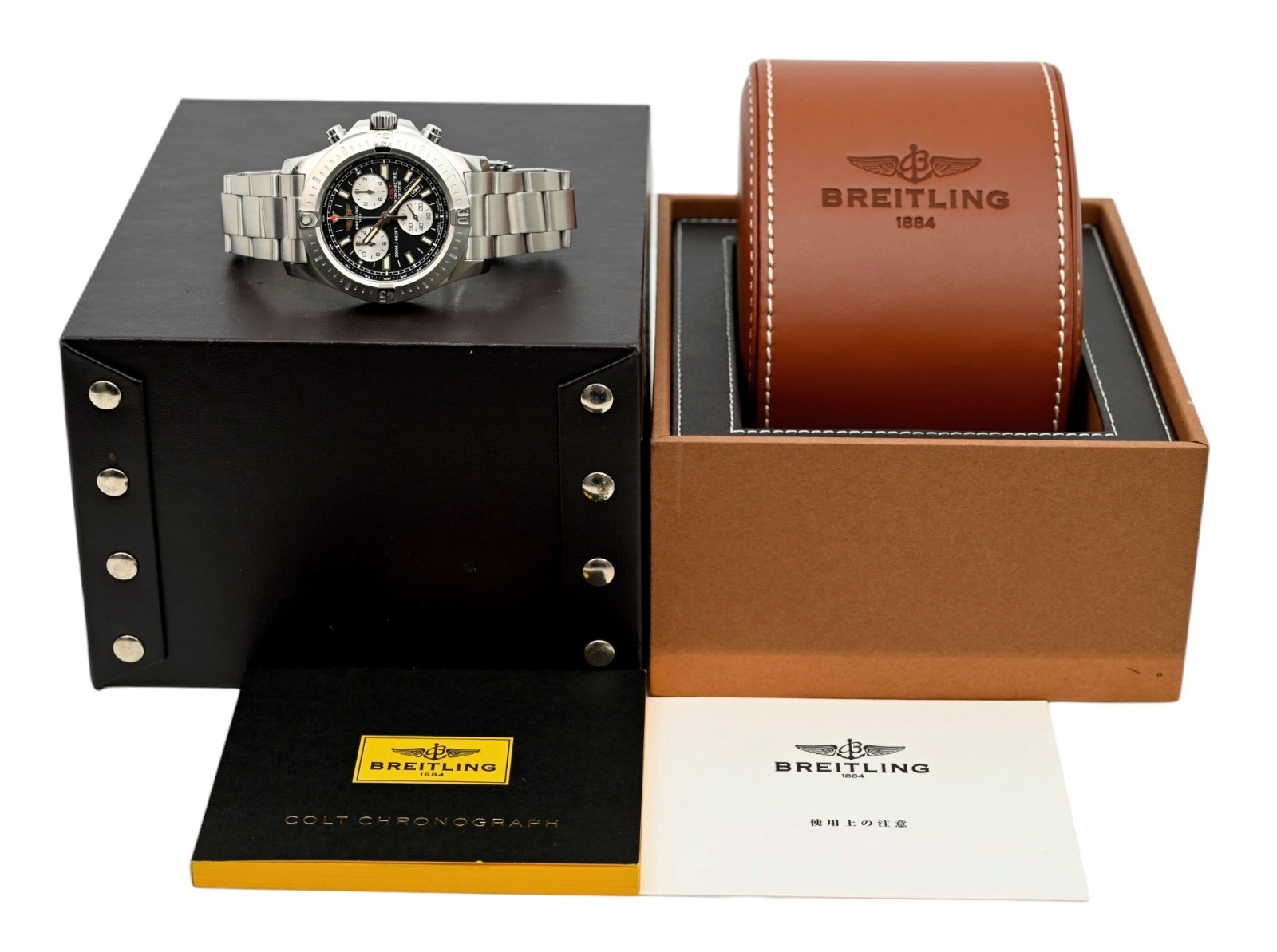 Breitling 44mm Men’s Colt Chronometer Chronograph SS Swiss A73388 Watch w/ B+P!