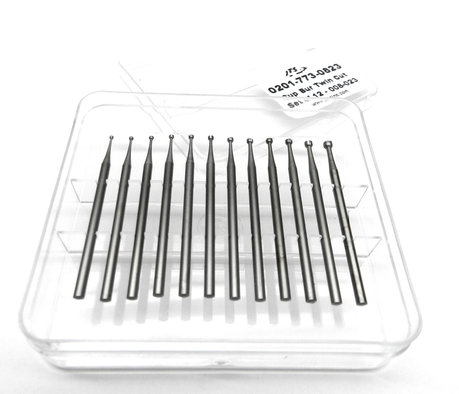 Cup Bur Twin Cut CC Fast Cut Assortment Set 12 Burs 008-023 Germany