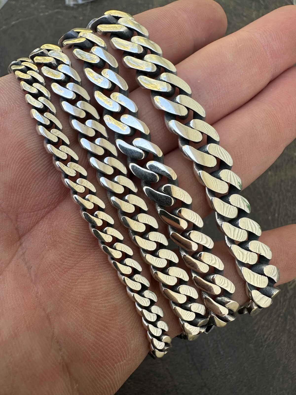 Miami Cuban Link Chain Necklace / Bracelet Real 925 Silver Sleek Clasp 6-12mm