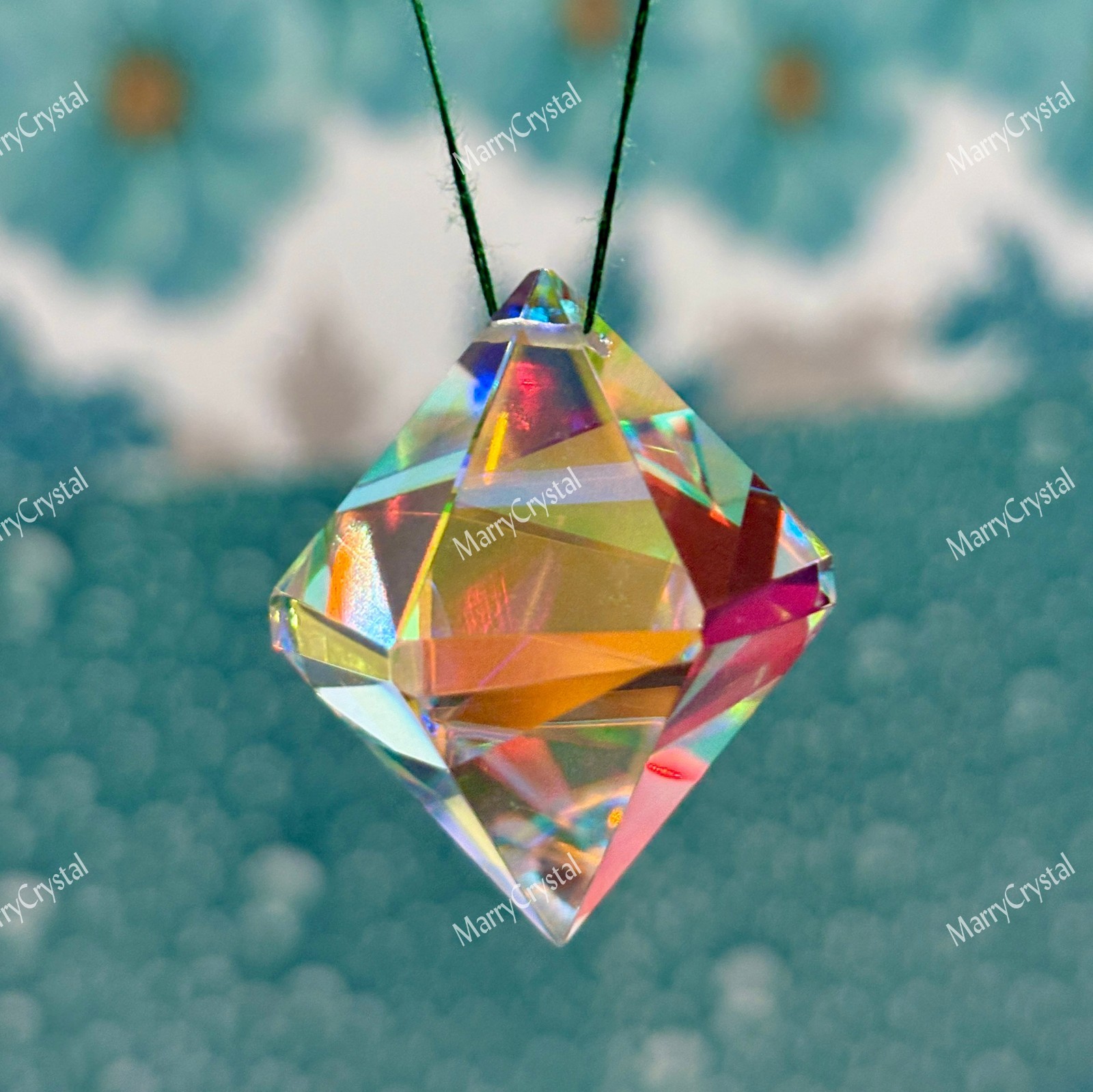 100 Ct Mystic Opal Glass , Fancy Multi-Color 1 mm drill included Loose Gemstone