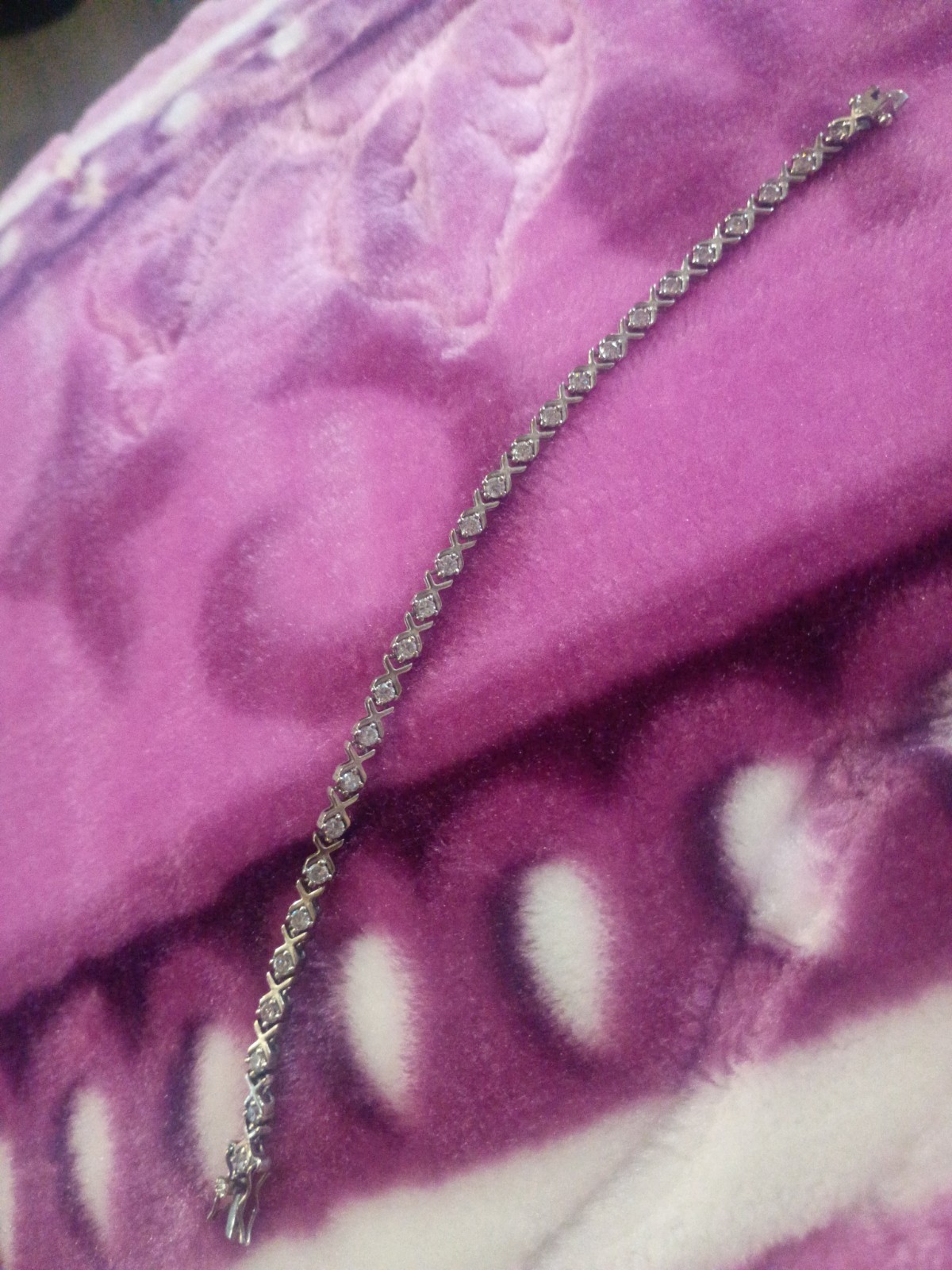 Silver Tone Metal Chain Link Bracelet, Less Than 8 in, Undated Era