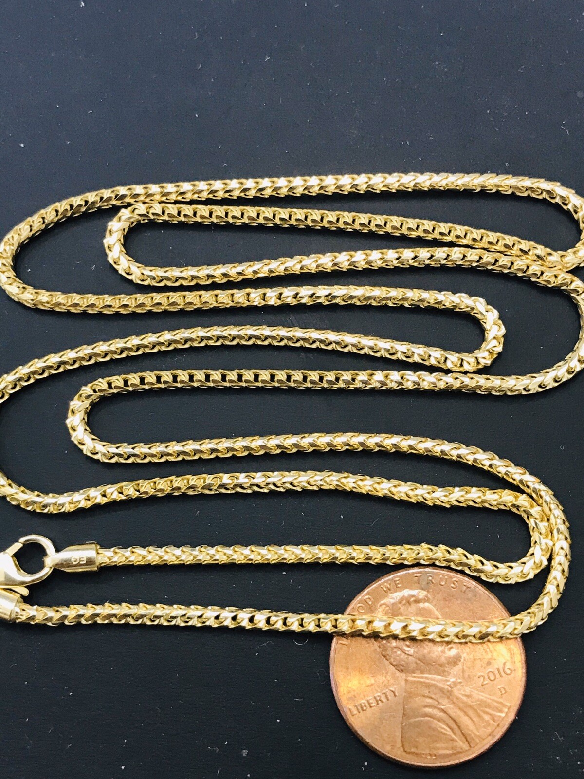 10.70 Grams 14K Solid Yellow Gold Franco Necklace Chain 20 Inch Brand new