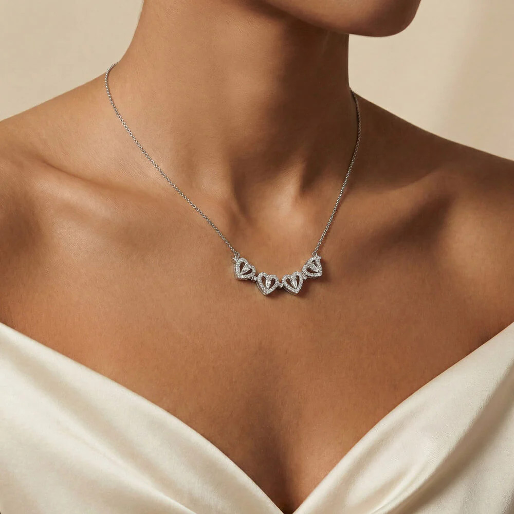 Daughter Heart Clover Convertible Necklace From Mom