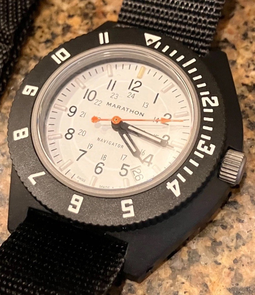 Marathon Navigator x Islander Ltd Edition # 38/250 WHITE Dial BLUE/ORANGE tubes