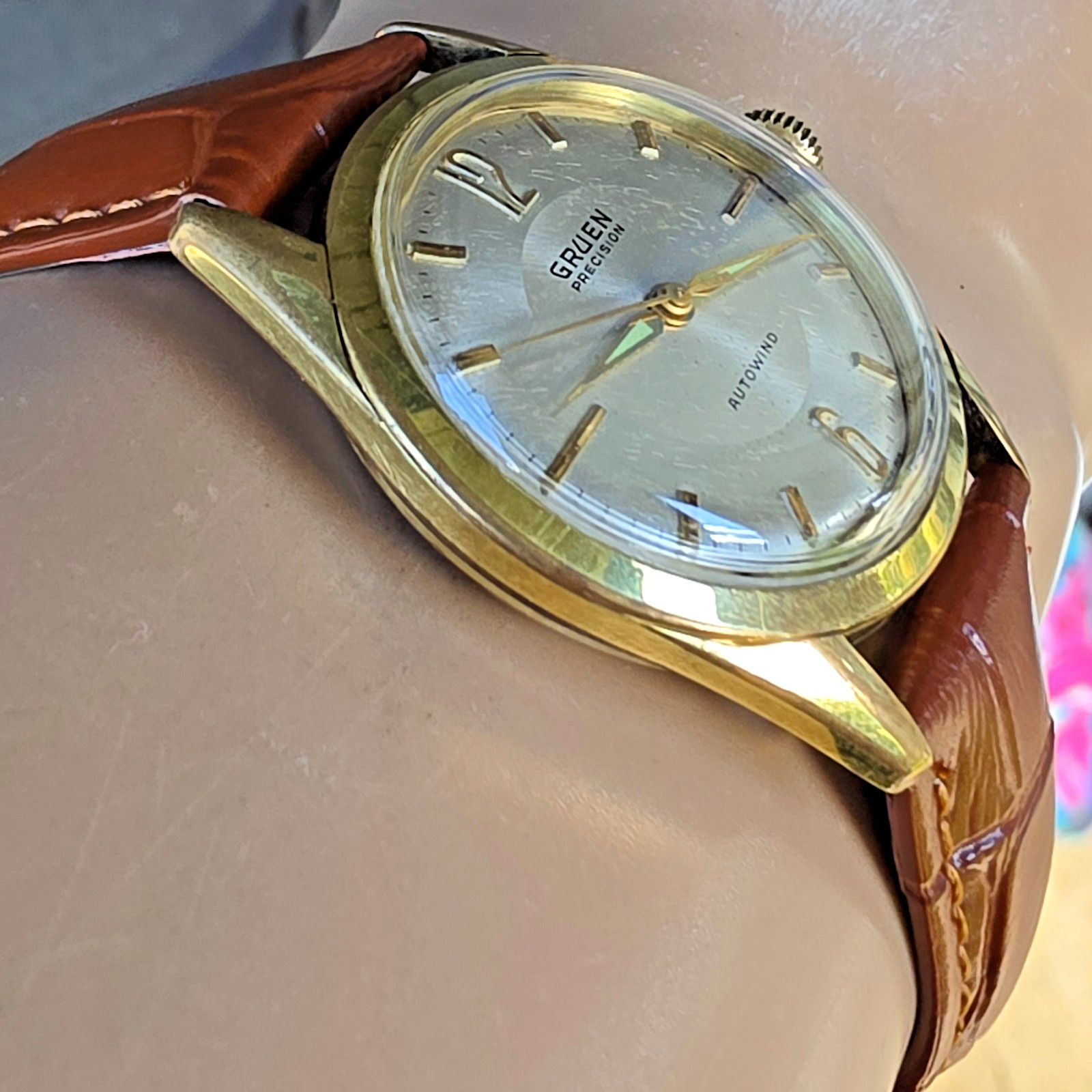Vintage GRUEN men’s automatic watch N710SS SWISS 1960s