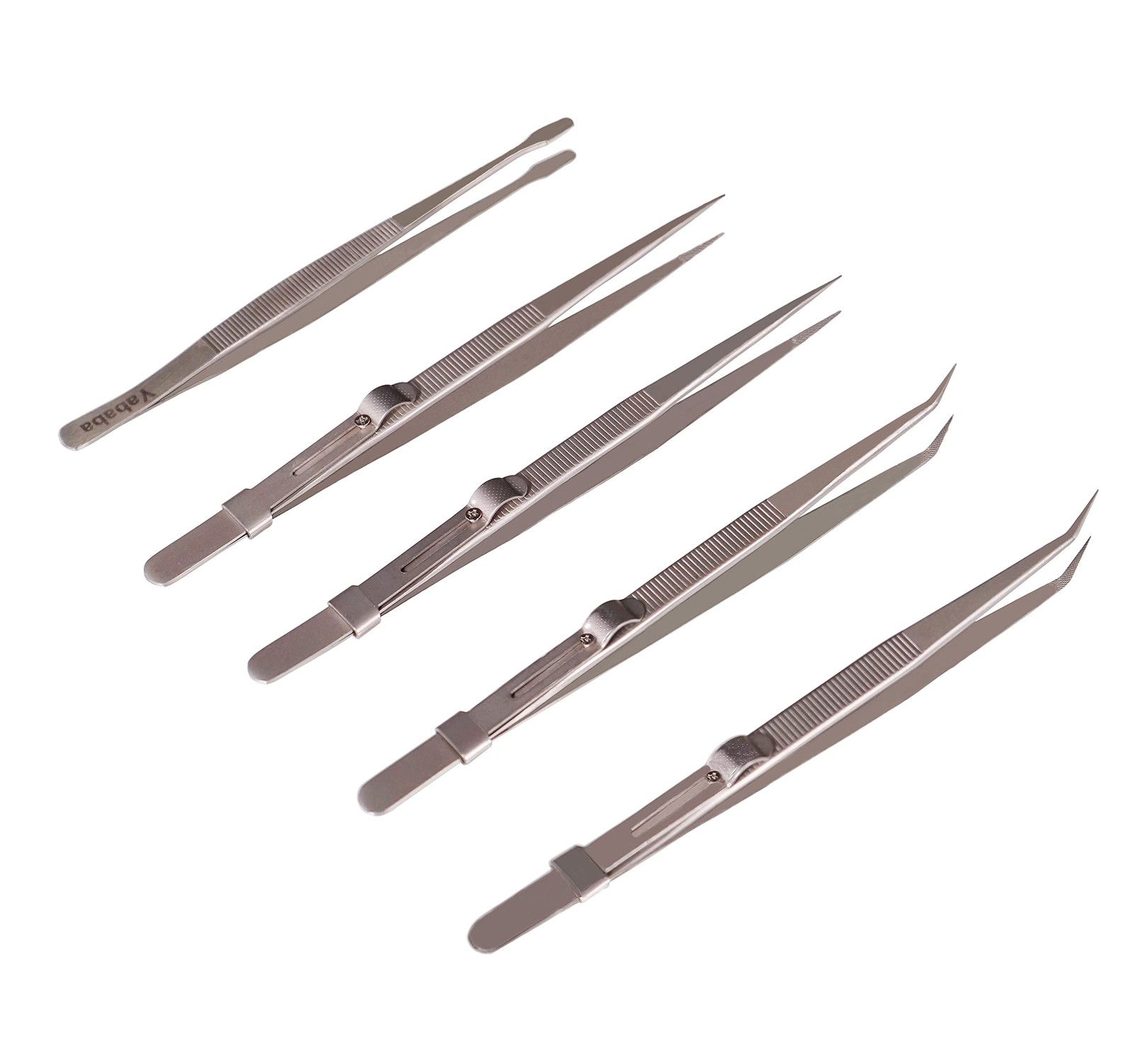 Tweezers, 5Pcs Precision Tweezers Set – Anti – Static Stainless Steel Tweezer…