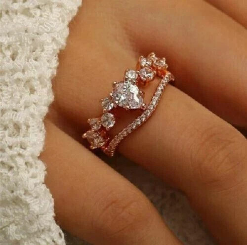 1.50Ct Lab Created Pear Diamond Solitaire Engagement Ring 14K Rose Gold Finish