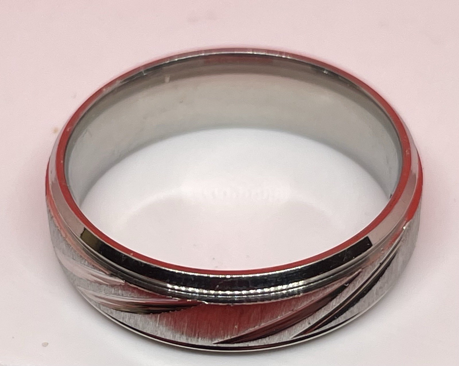 Titanium Steel Couple Style Ring With A Cool Simple Design ! Size 8